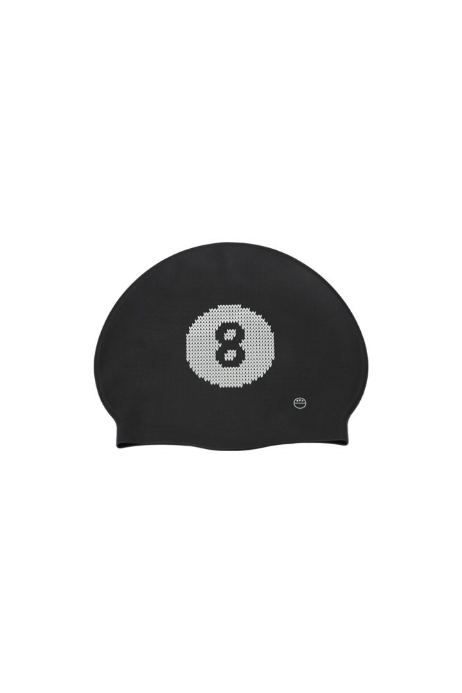 3281 8 Ball Swim Cap, Black